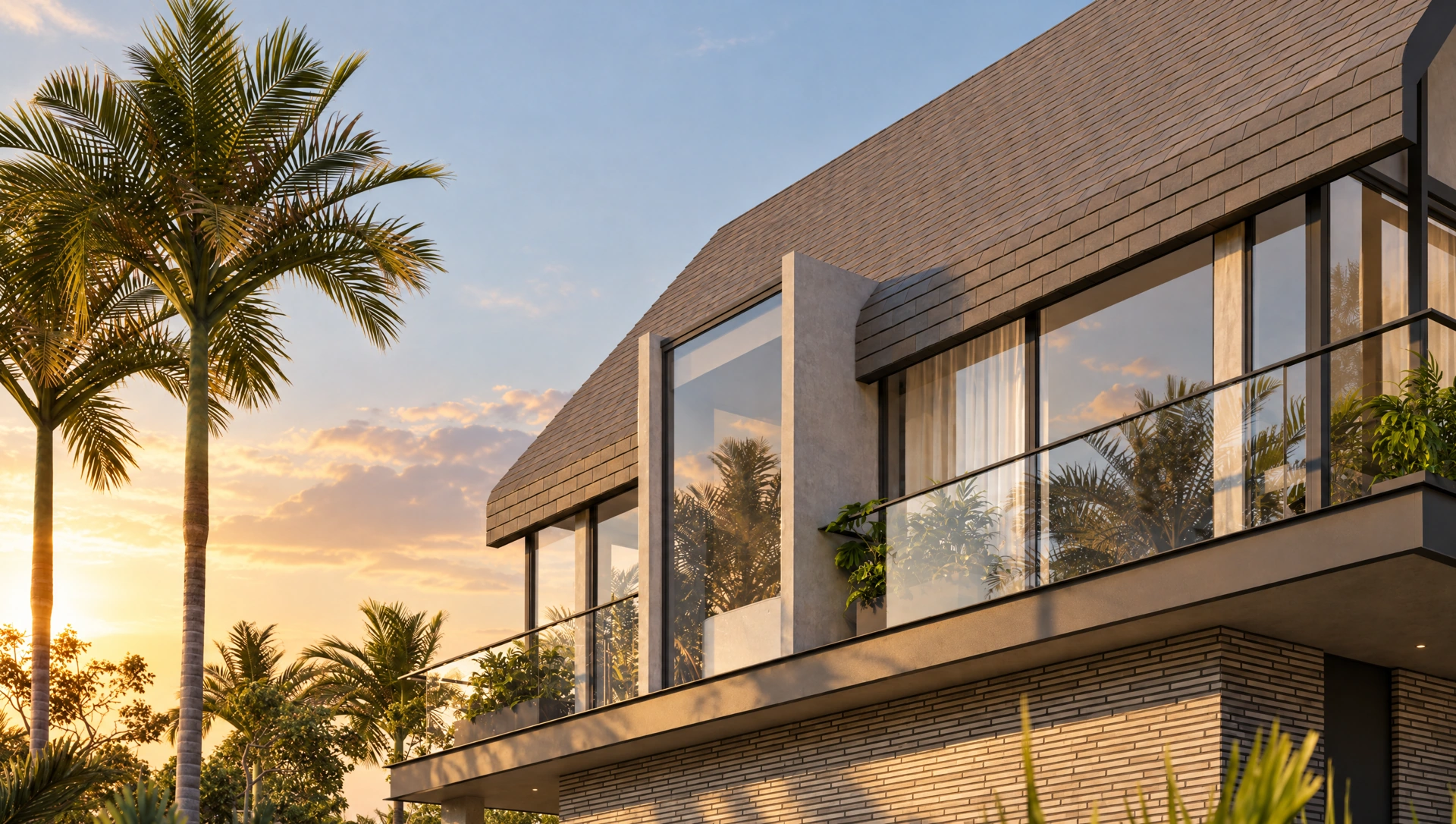 Four Palms roof and balcony detail